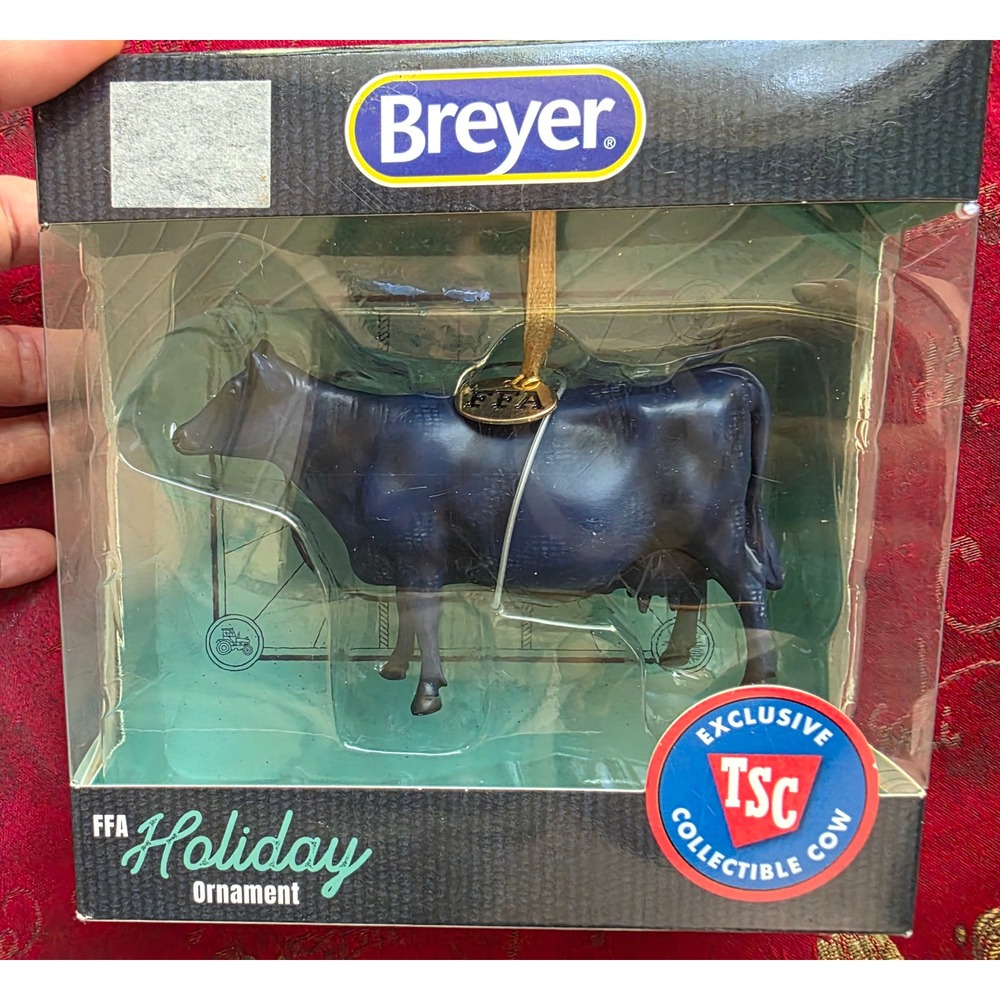 Breyer FFA Holiday Ornament TSC Exclusive Navy Blue Cow Collectible NIB